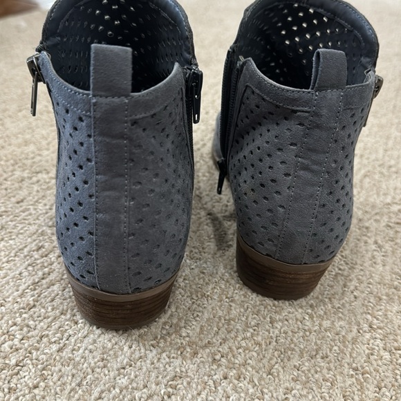 Pretty denim blue booties. Zippers on both sides 1-1/2” heel. - Picture 5 of 6